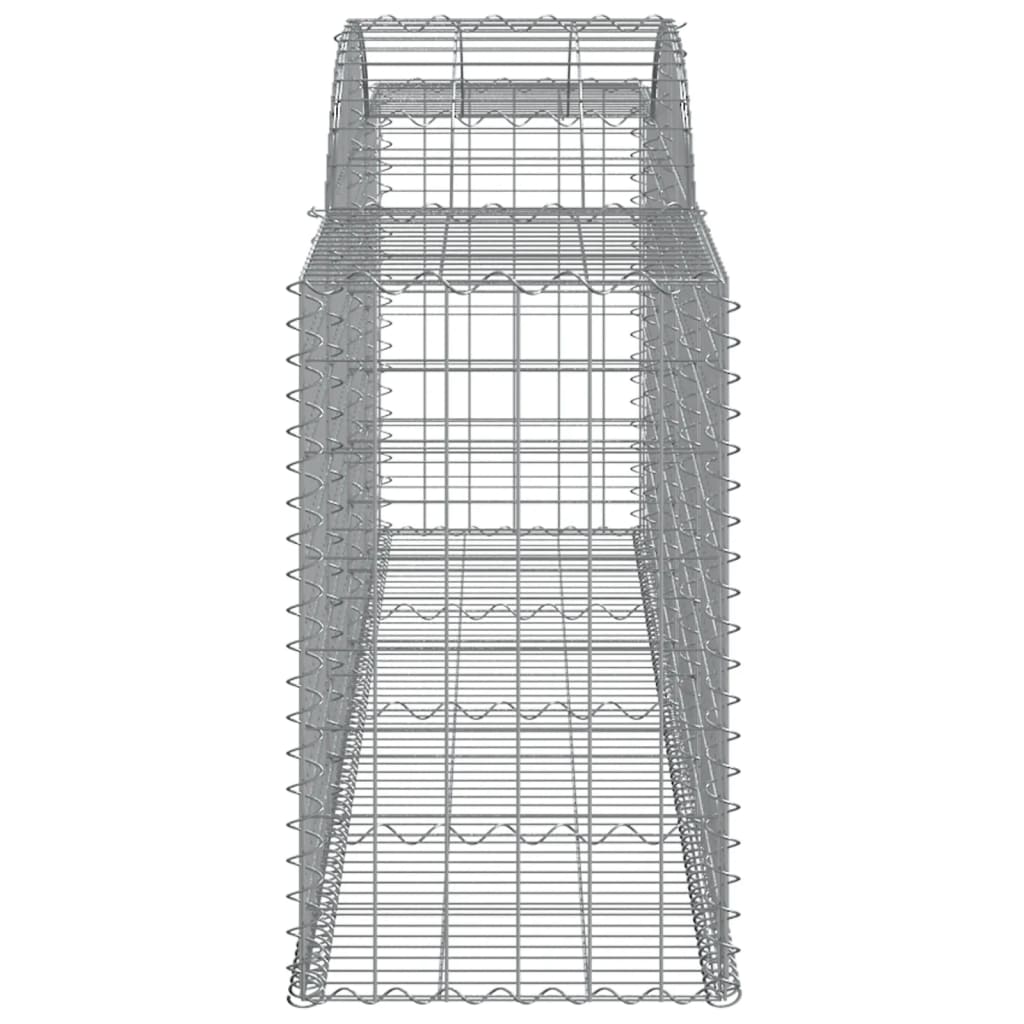 vidaXL Arched Gabion Baskets 11 pcs 300x50x80/100 cm Galvanised Iron