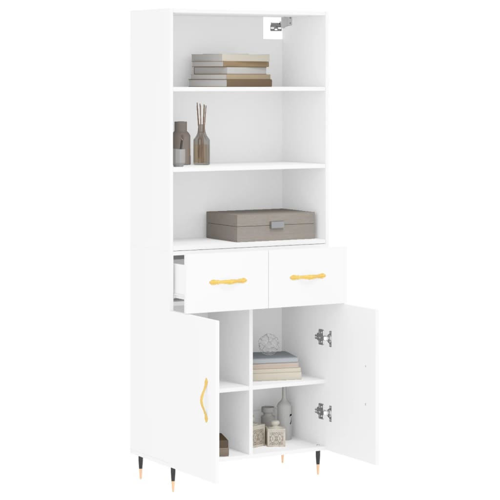 vidaXL Highboard White 69.5x34x180 cm Engineered Wood