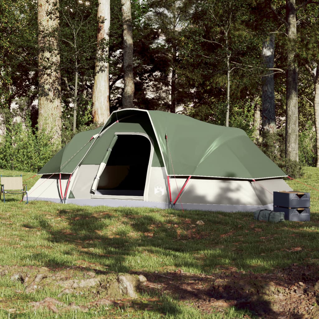 vidaXL Family Tent Dome 9-Person Green Waterproof