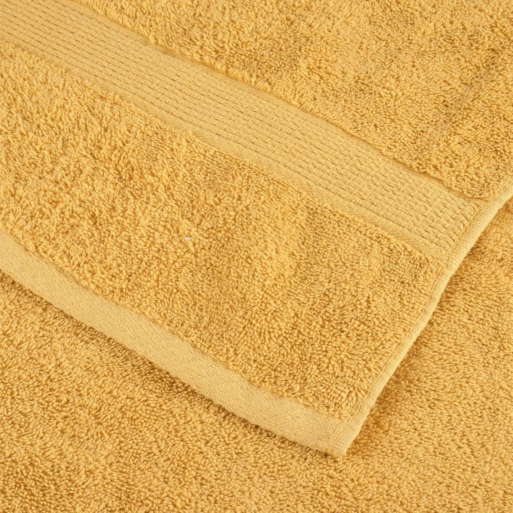 vidaXL Premium Guest Towels SOLUND 2pcs Gold 30x50cm 600gsm