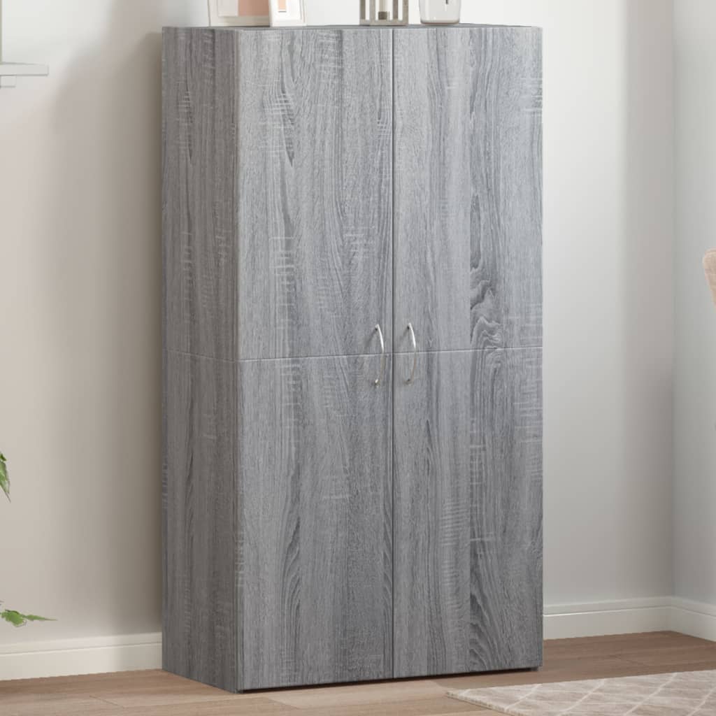 vidaXL File Cabinet Grey Sonoma 60x32x115 cm Engineered Wood