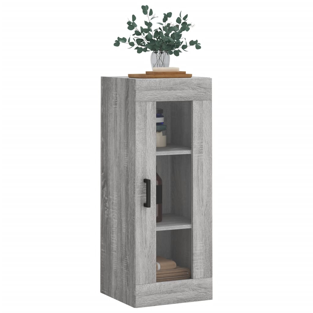 vidaXL Wall Mounted Cabinet Grey Sonoma 34.5x34x90 cm