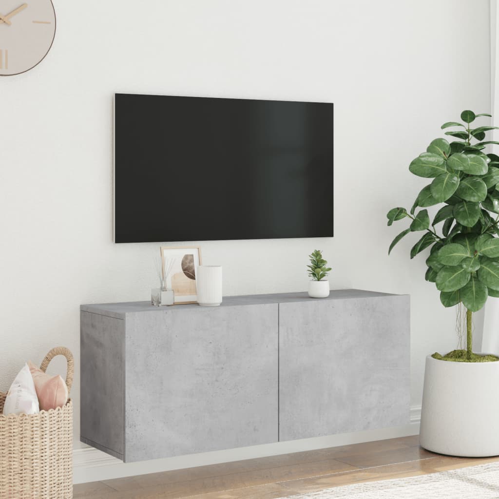 vidaXL TV Cabinet Wall-mounted Concrete Grey 100x30x41 cm