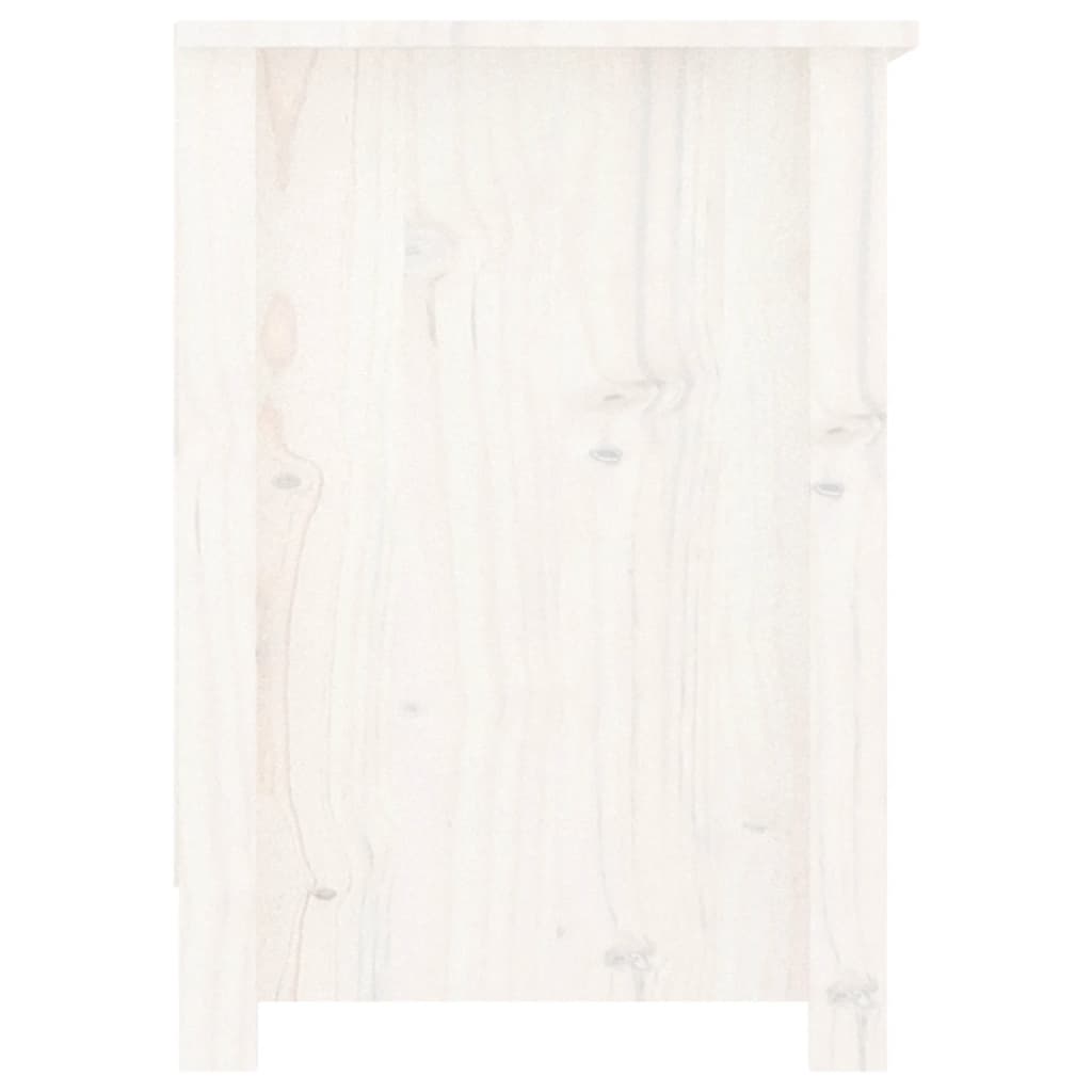 vidaXL TV Cabinet White 103x36.5x52 cm Solid Wood Pine