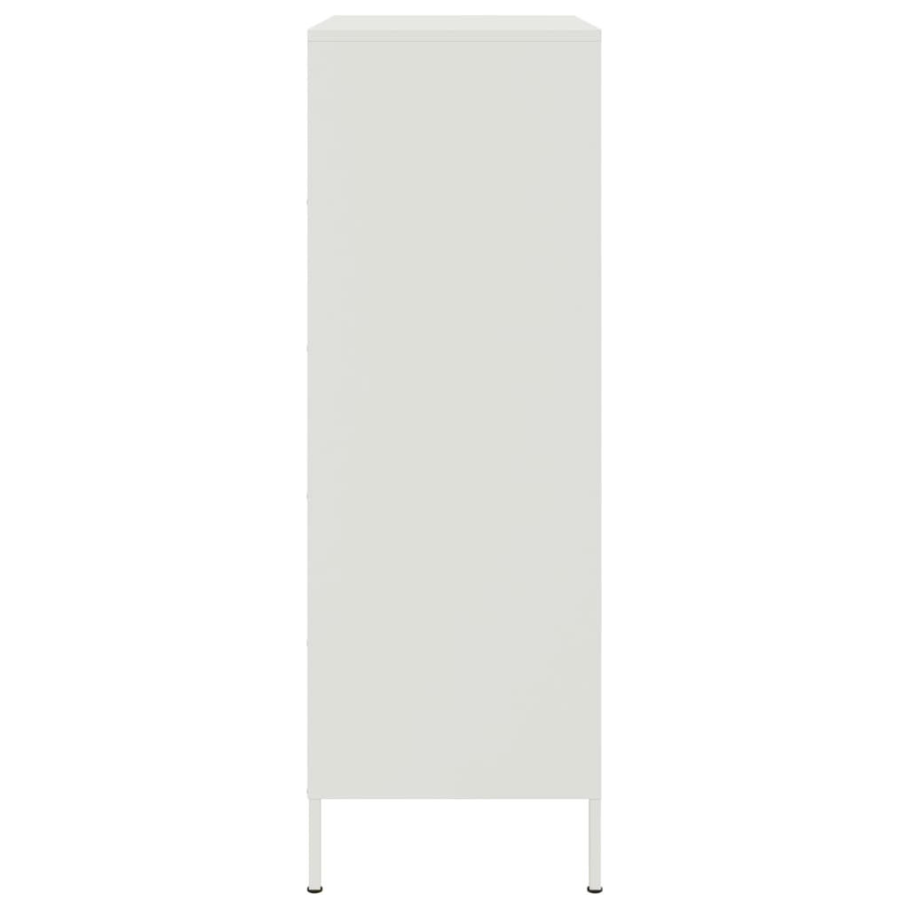 vidaXL Highboard White 68x39x113 cm Steel