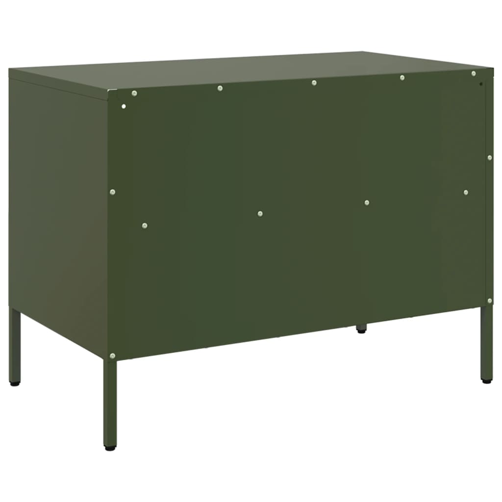 vidaXL TV Cabinet Olive Green 68x39x50.5 cm Steel