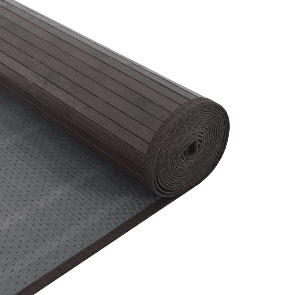 vidaXL Rug Rectangular Dark Brown60x1000 cm Bamboo