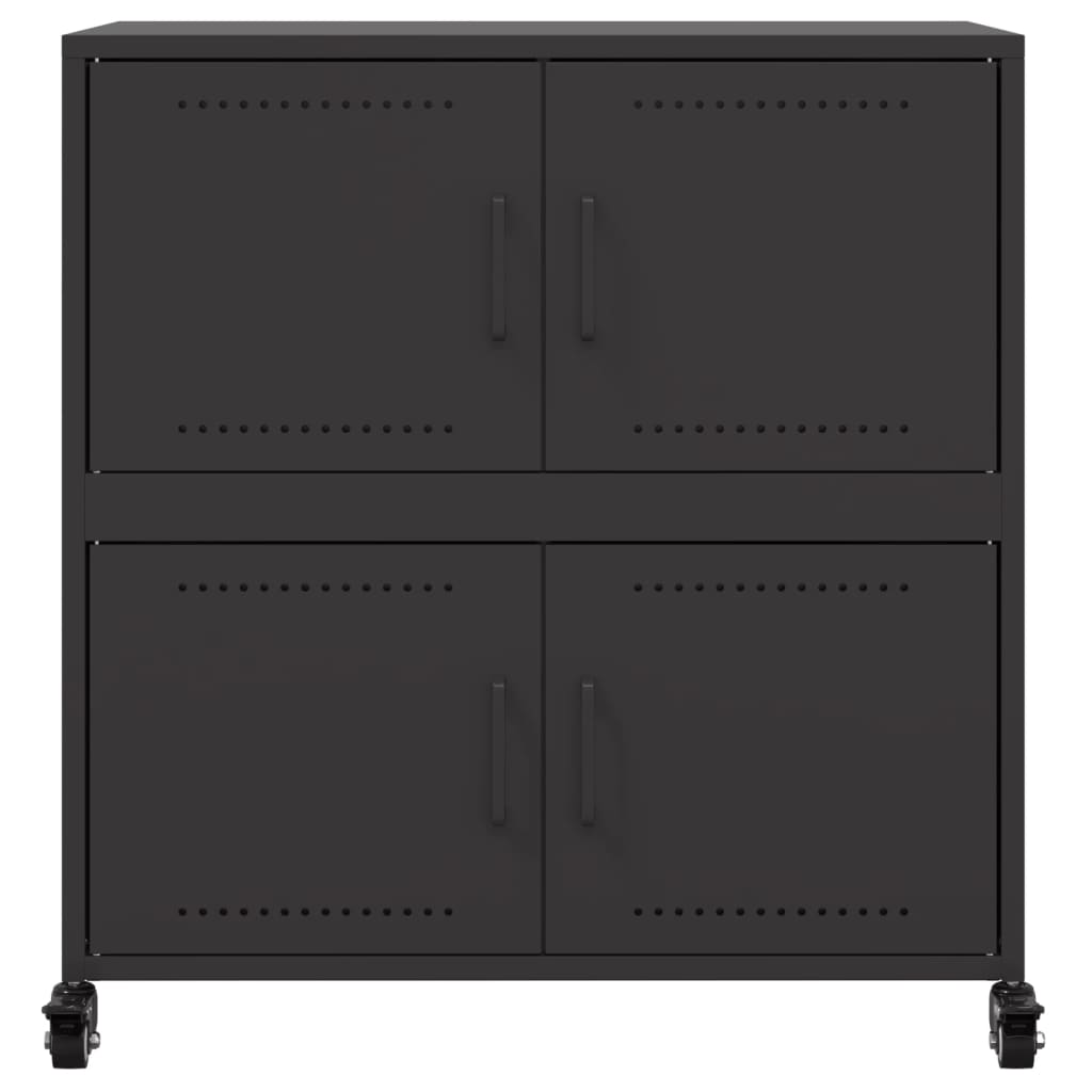 vidaXL Sideboard Black 68x39x72 cm Steel