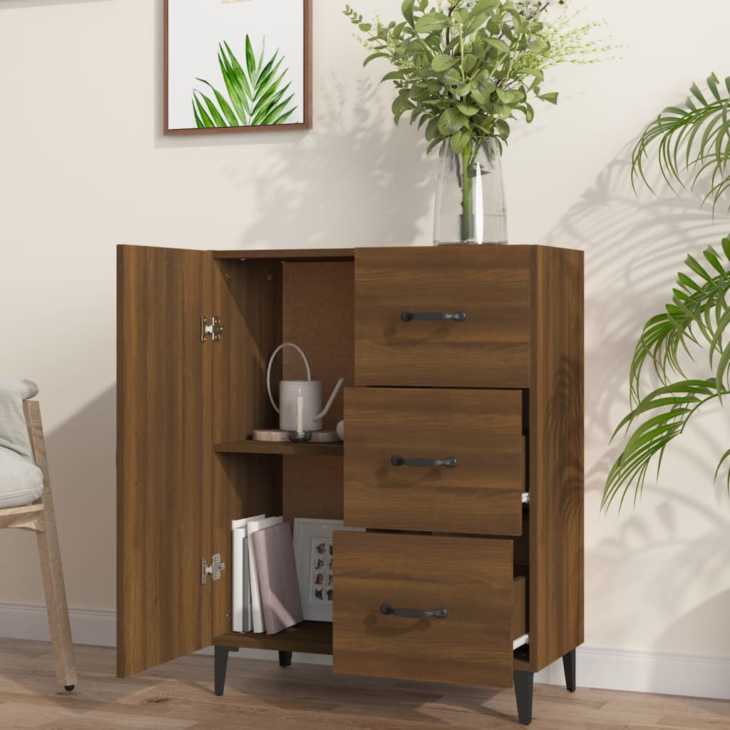 vidaXL Sideboard Brown Oak 69.5x34x90 cm Engineered Wood