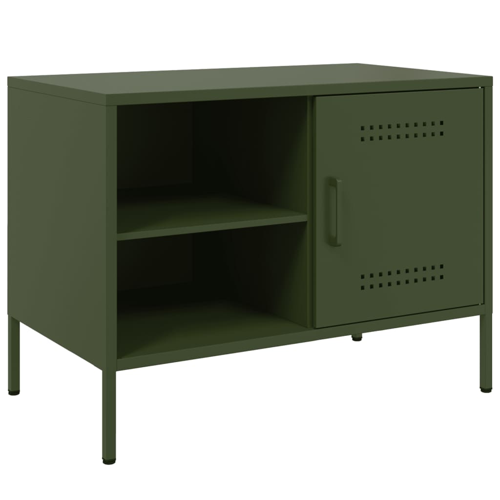 vidaXL TV Cabinet Olive Green 68x39x50.5 cm Steel