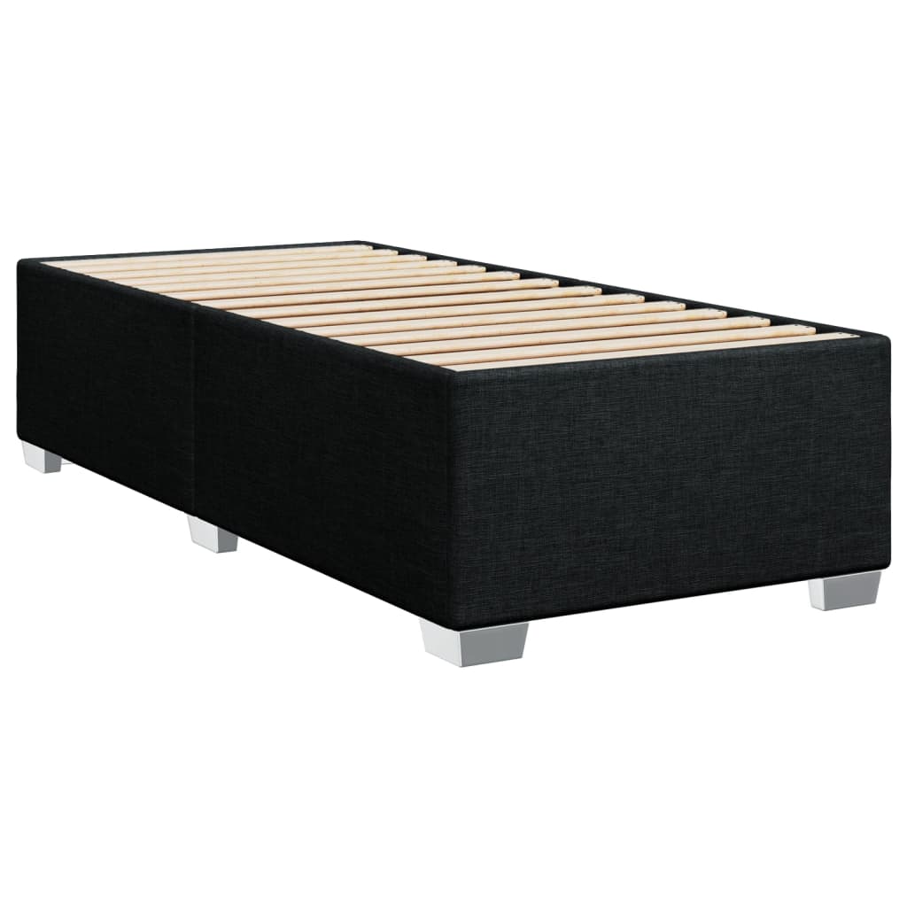 vidaXL Bed Frame without Mattress Black 90x190 cm Single Fabric