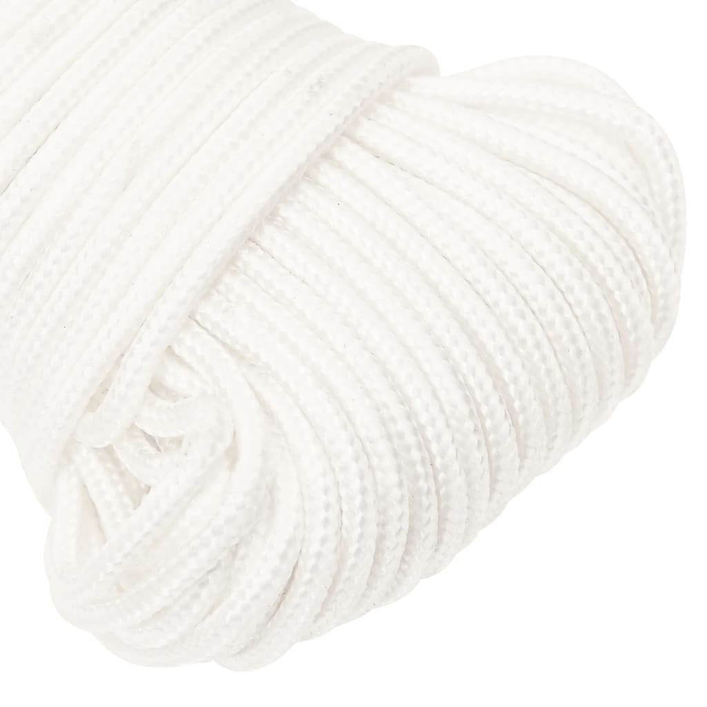 vidaXL Boat Rope Full White 5 mm 25 m Polypropylene