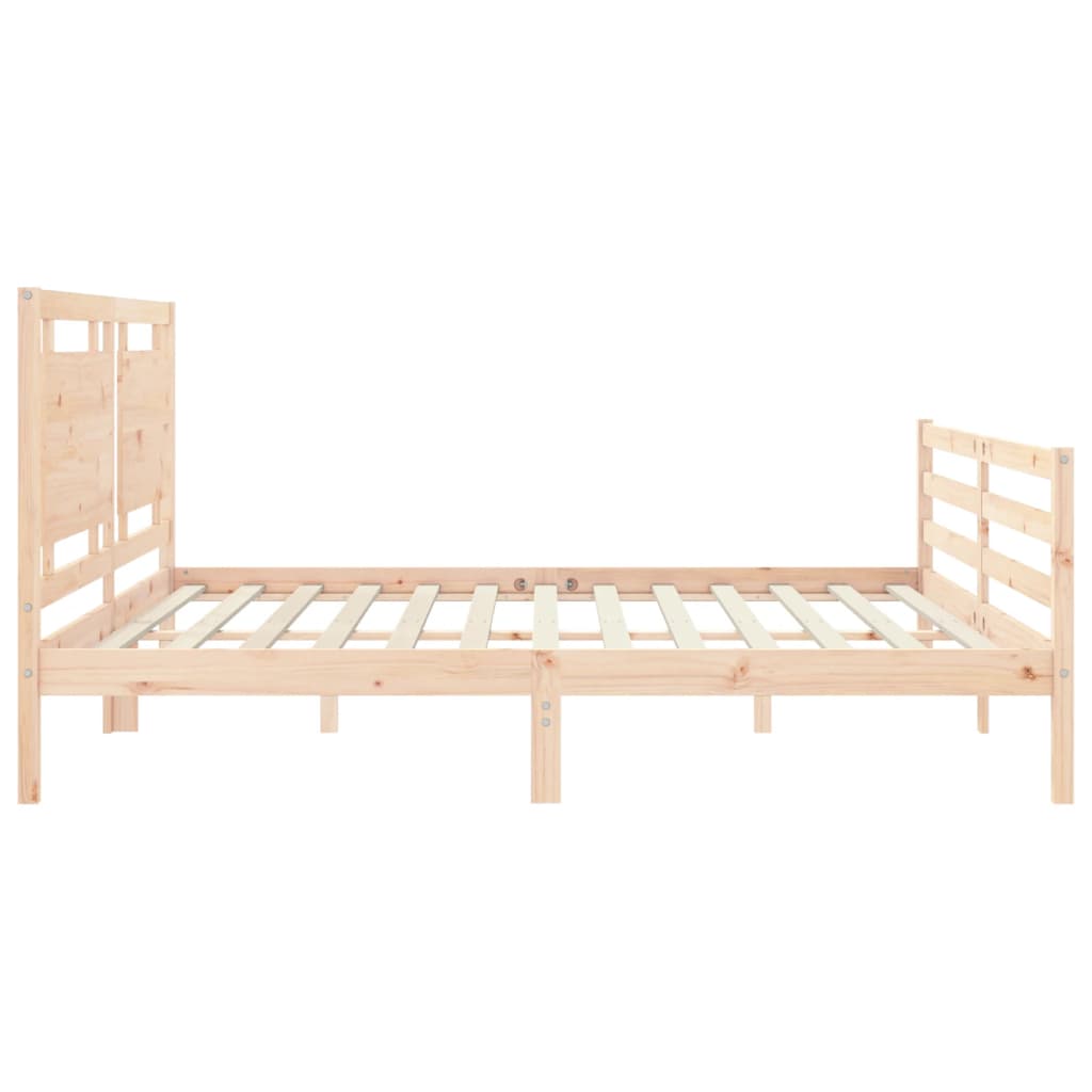 vidaXL Bed Frame without Mattress Super King Size Solid Wood