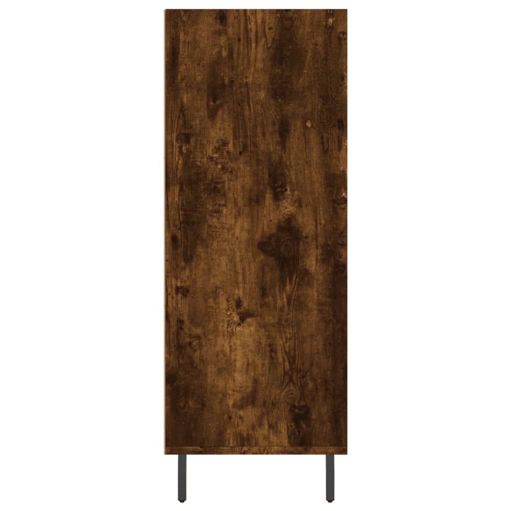 vidaxL Shelf Cabinet Smoked Oak 69.5x32.5x90 cm Engineered Wood