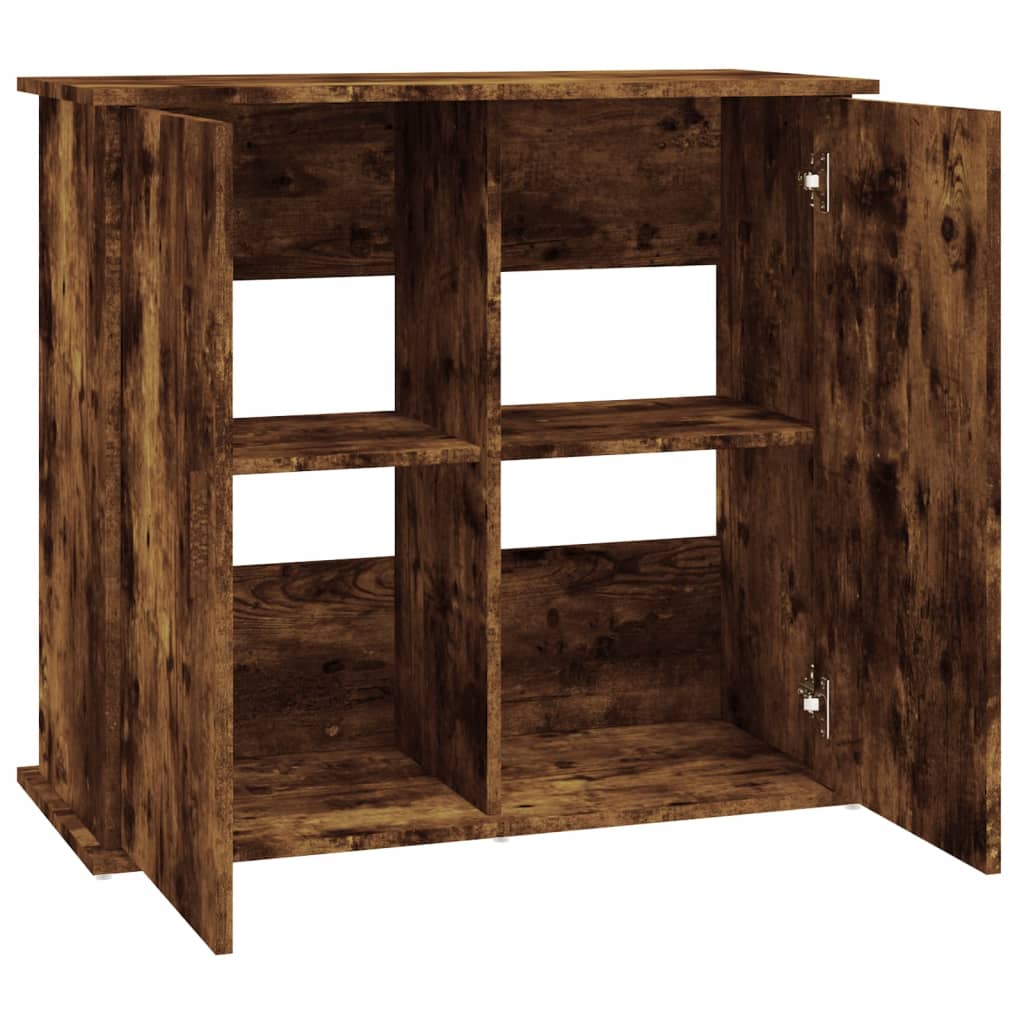 vidaXL Aquarium Stand Smoked Oak 81x36x73 cm Engineered Wood