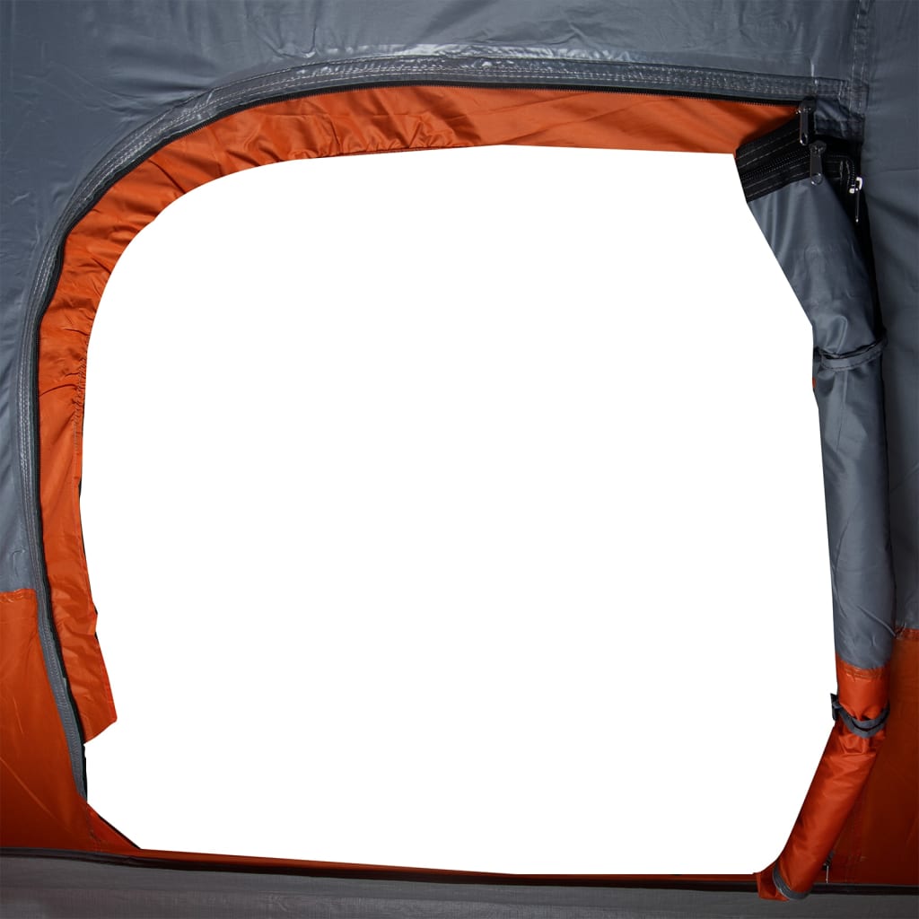 vidaXL Family Tent Dome 6-Person Grey and Orange Waterproof