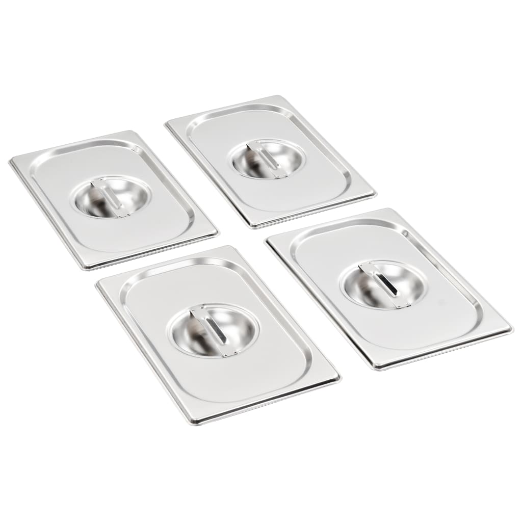 Lids for GN 1/4 Pan 4 pcs Stainless Steel