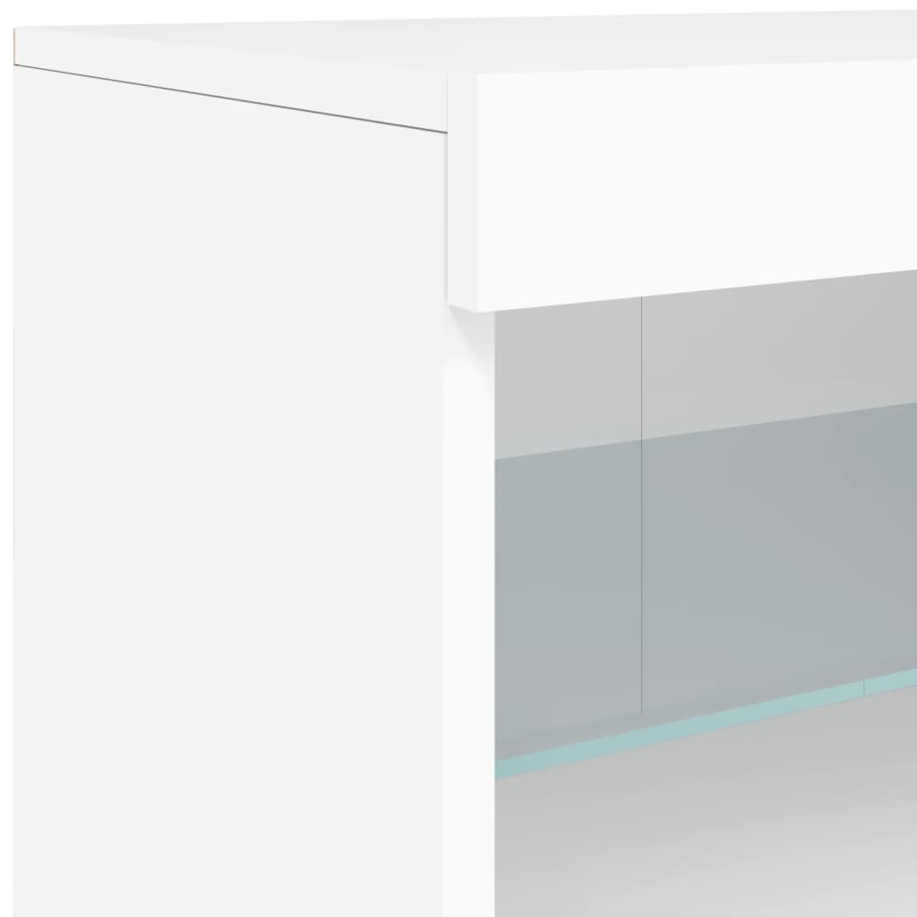 vidaXL Sideboard with LED Lights White 164x37x67 cm