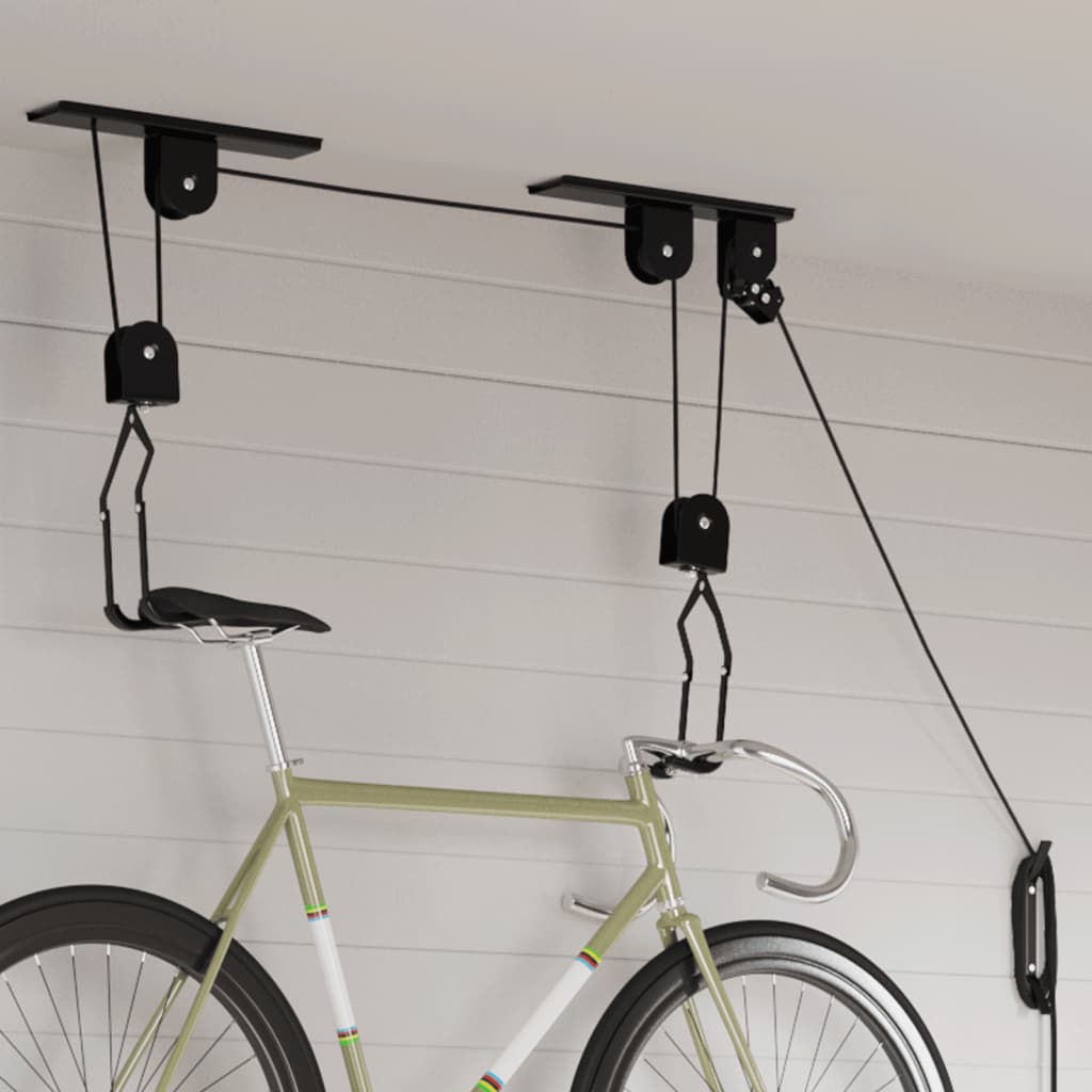 vidaXL Bike Hoists with Ceiling Mount 2 pcs 20 kg