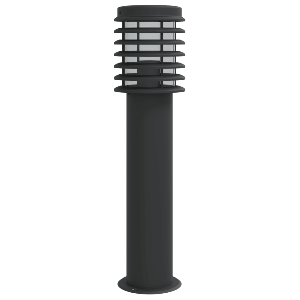 vidaXL Outdoor Floor Lamp Black 60 cm Stainless Steel