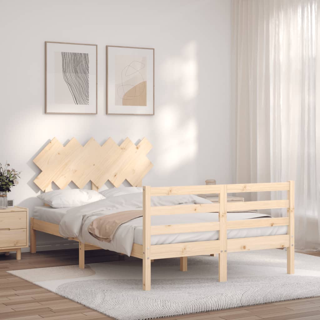 vidaXL Bed Frame without Mattress Double Solid Wood