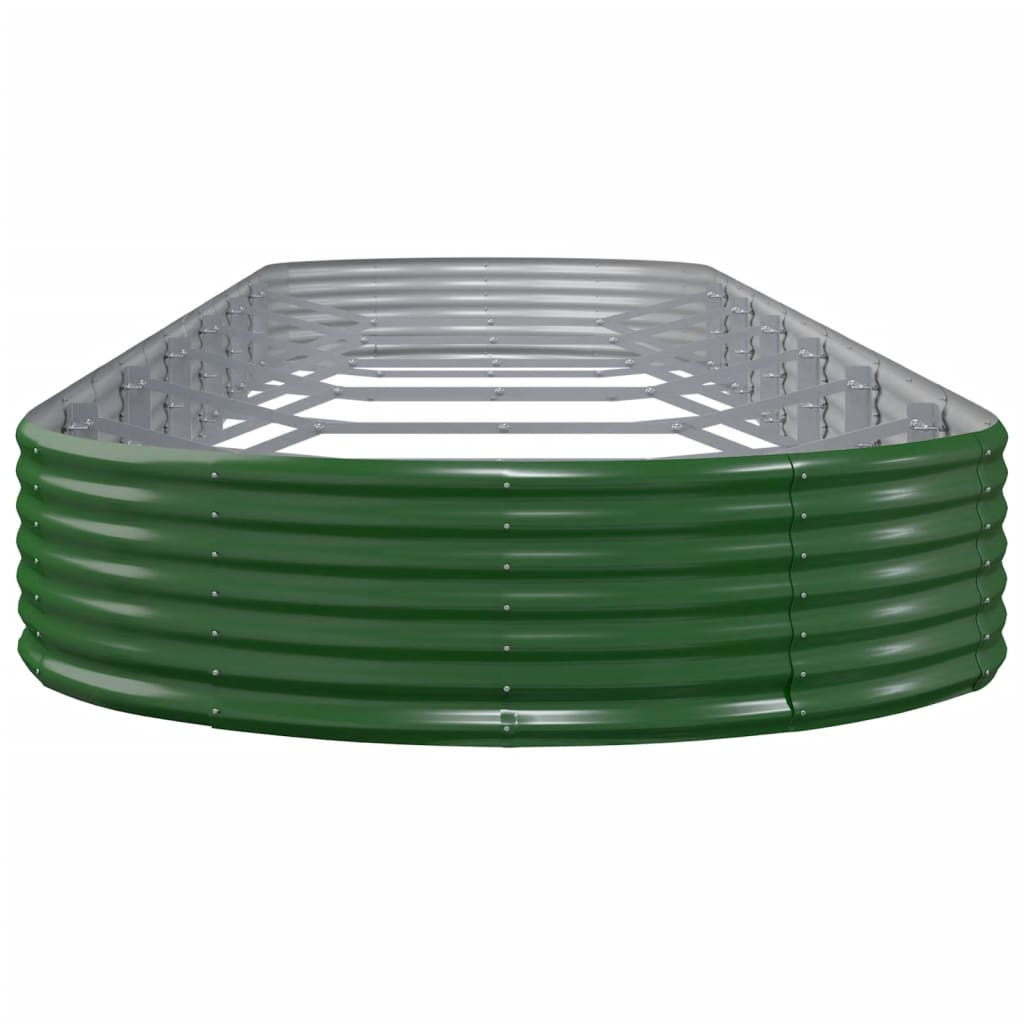 vidaXL Garden Raised Bed Powder-coated Steel 600x140x36 cm Green