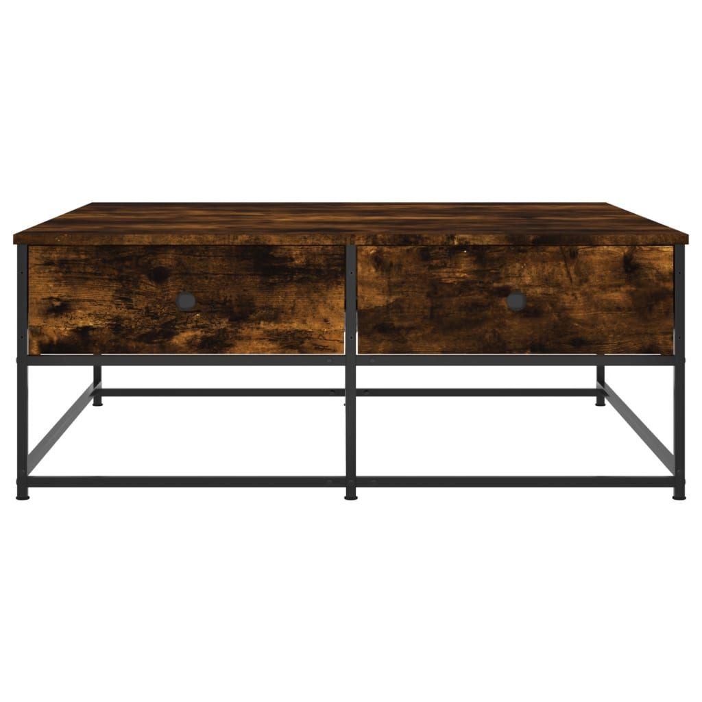 vidaXL Coffee Table Smoked Oak 100x99x40 cm Engineered Wood