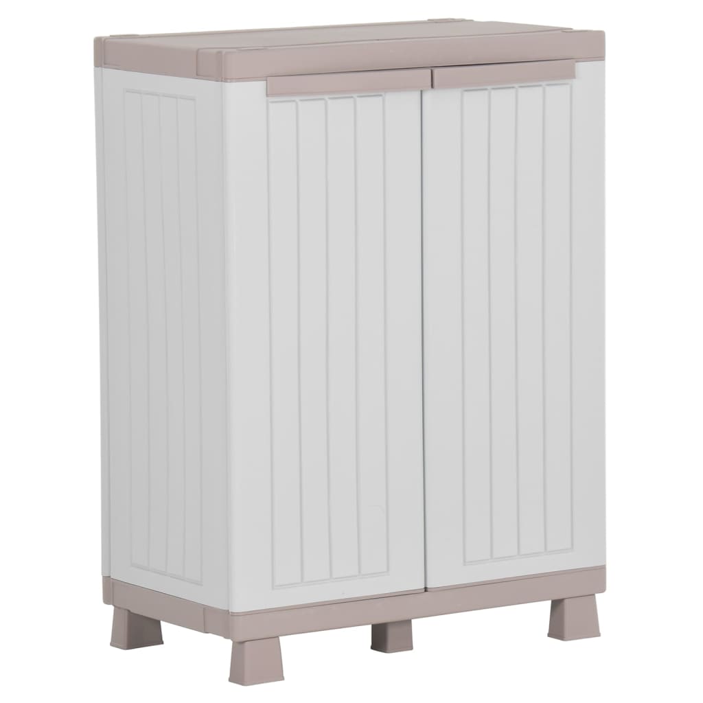 vidaXL Storage Cabinet with 2 Doors 68x39x91.5 cm Light Grey and Beige