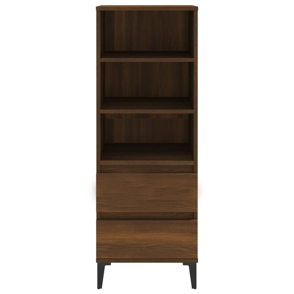 vidaXL Highboard Brown Oak 40x36x110 cm Engineered Wood