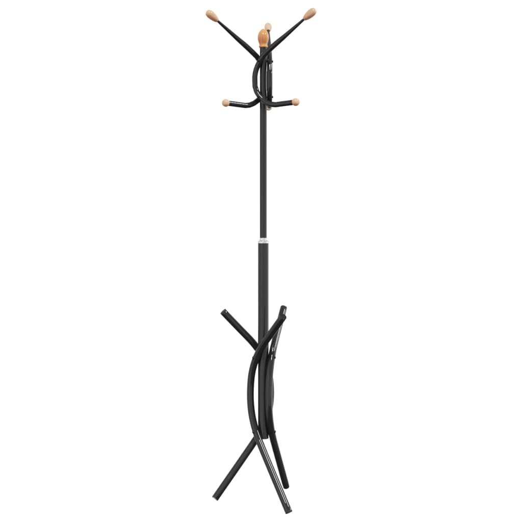 vidaXL Coat Stand Black 176 cm Powder-coated Iron