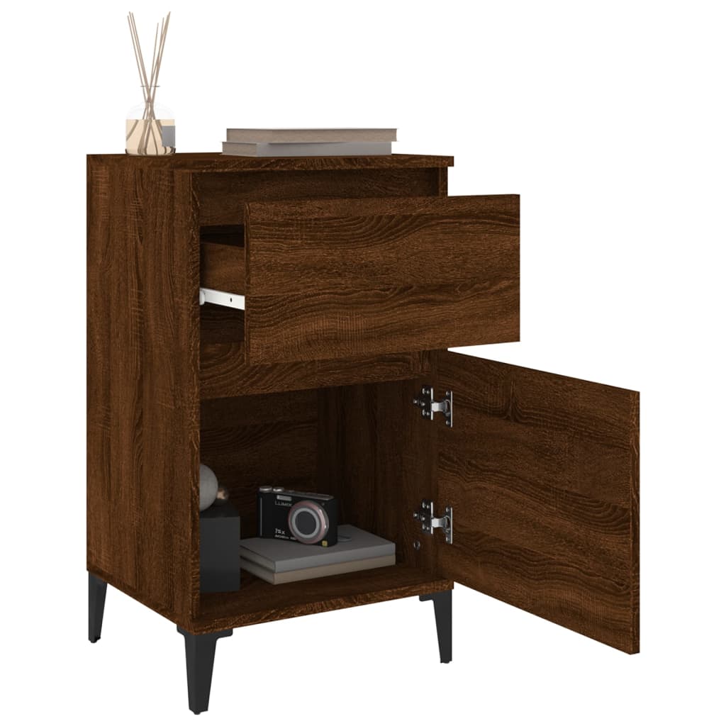 vidaXL Bedside Cabinets 2 pcs Brown Oak 40x35x70 cm