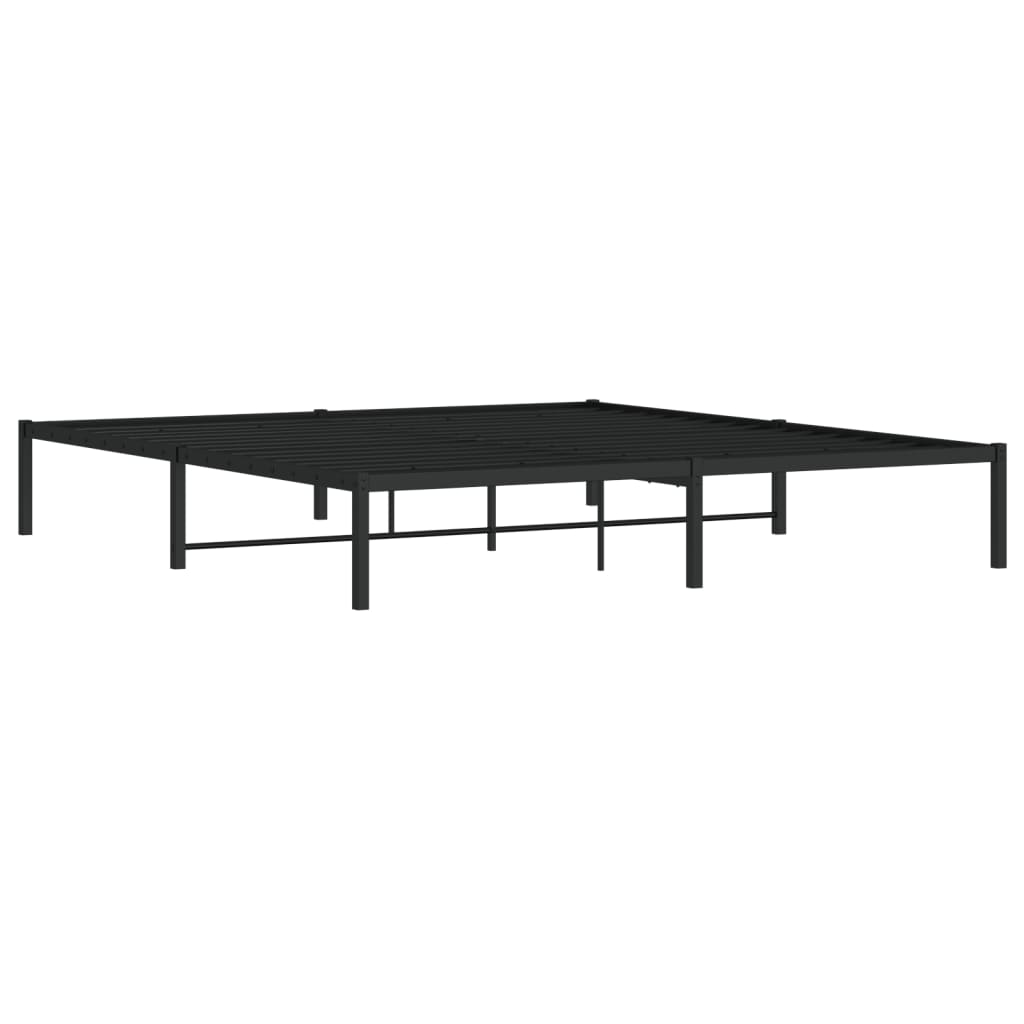 vidaXL Metal Bed Frame without Mattress Black 183x213 cm