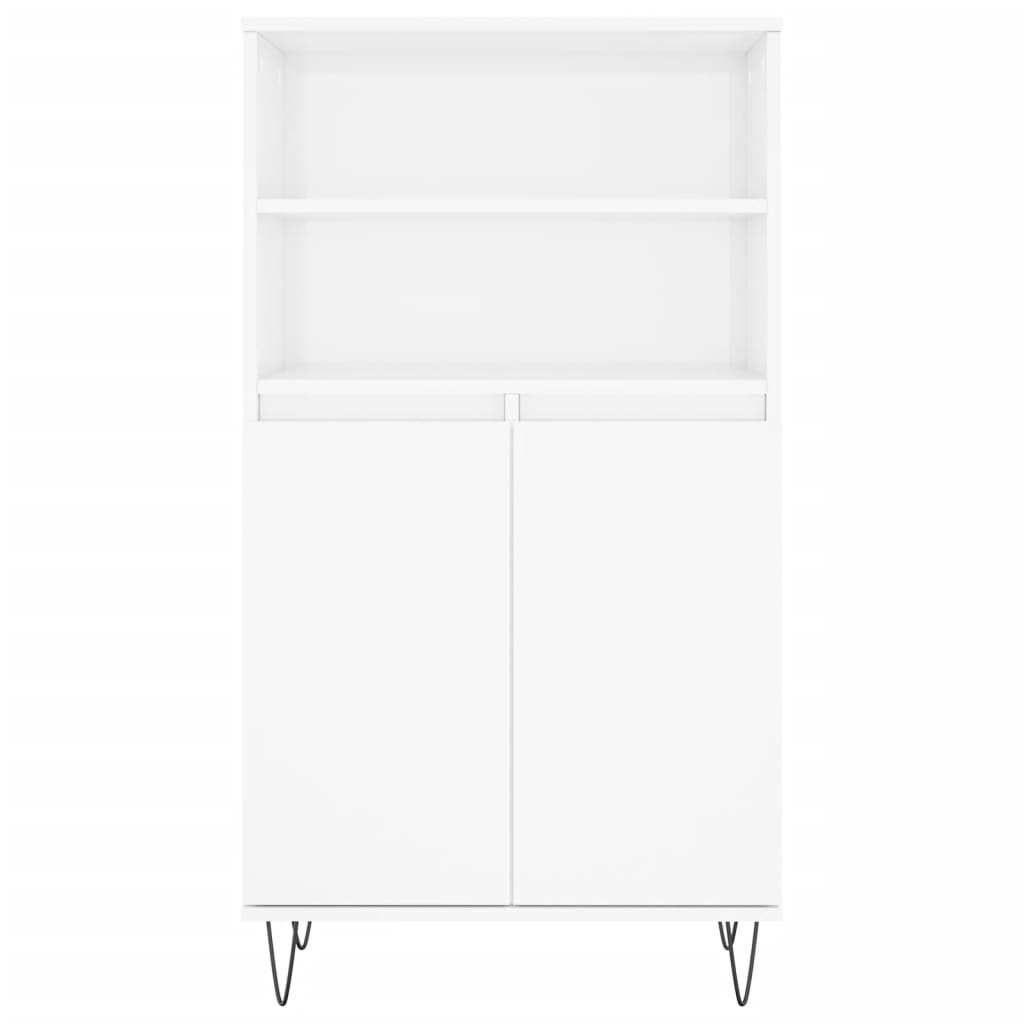 vidaXL Highboard High Gloss White 60x36x110 cm Engineered Wood