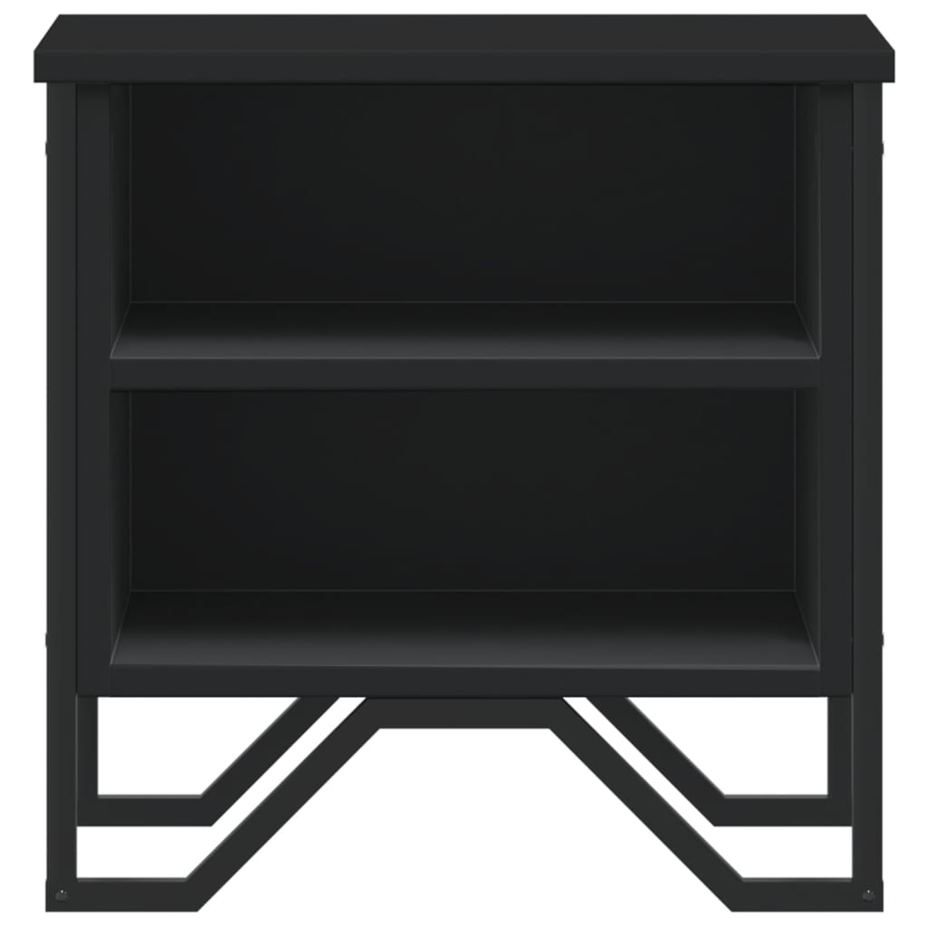 vidaXL Bedside Cabinet Black 40x30x40 cm Engineered Wood