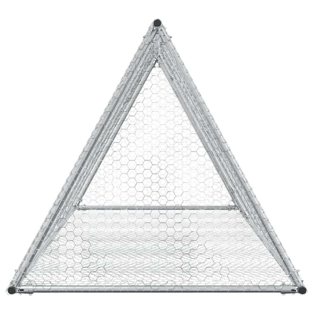 vidaXL Rabbit Cage Silver 200x105x91 cm Galvanised Steel