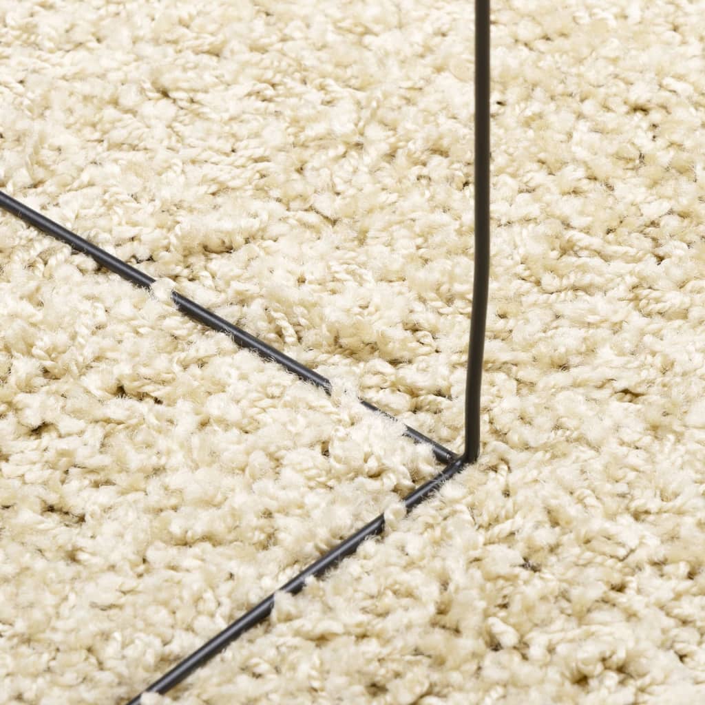 vidaXL Shaggy Rug PAMPLONA High Pile Modern Gold 100x200 cm