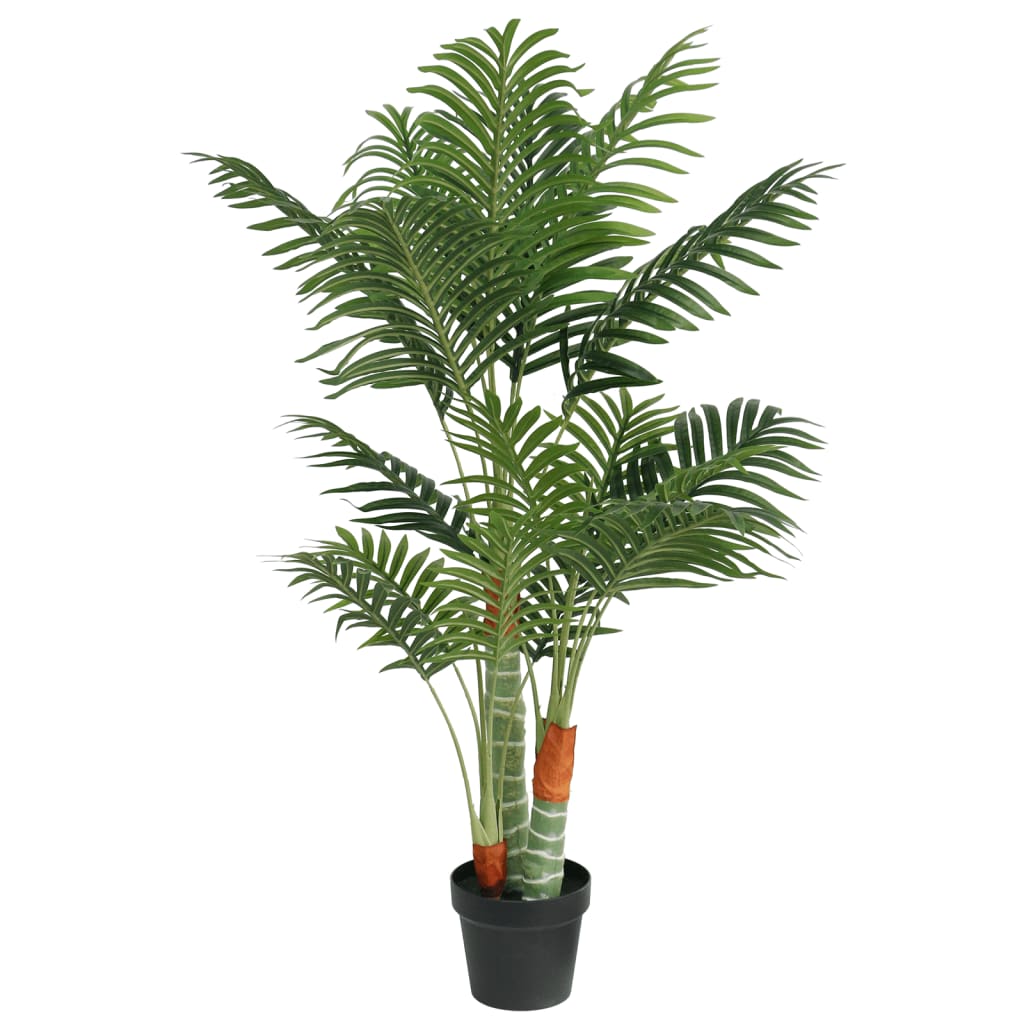 vidaXL Artificial Palm Tree with 3 Trunks Green 120 cm PP