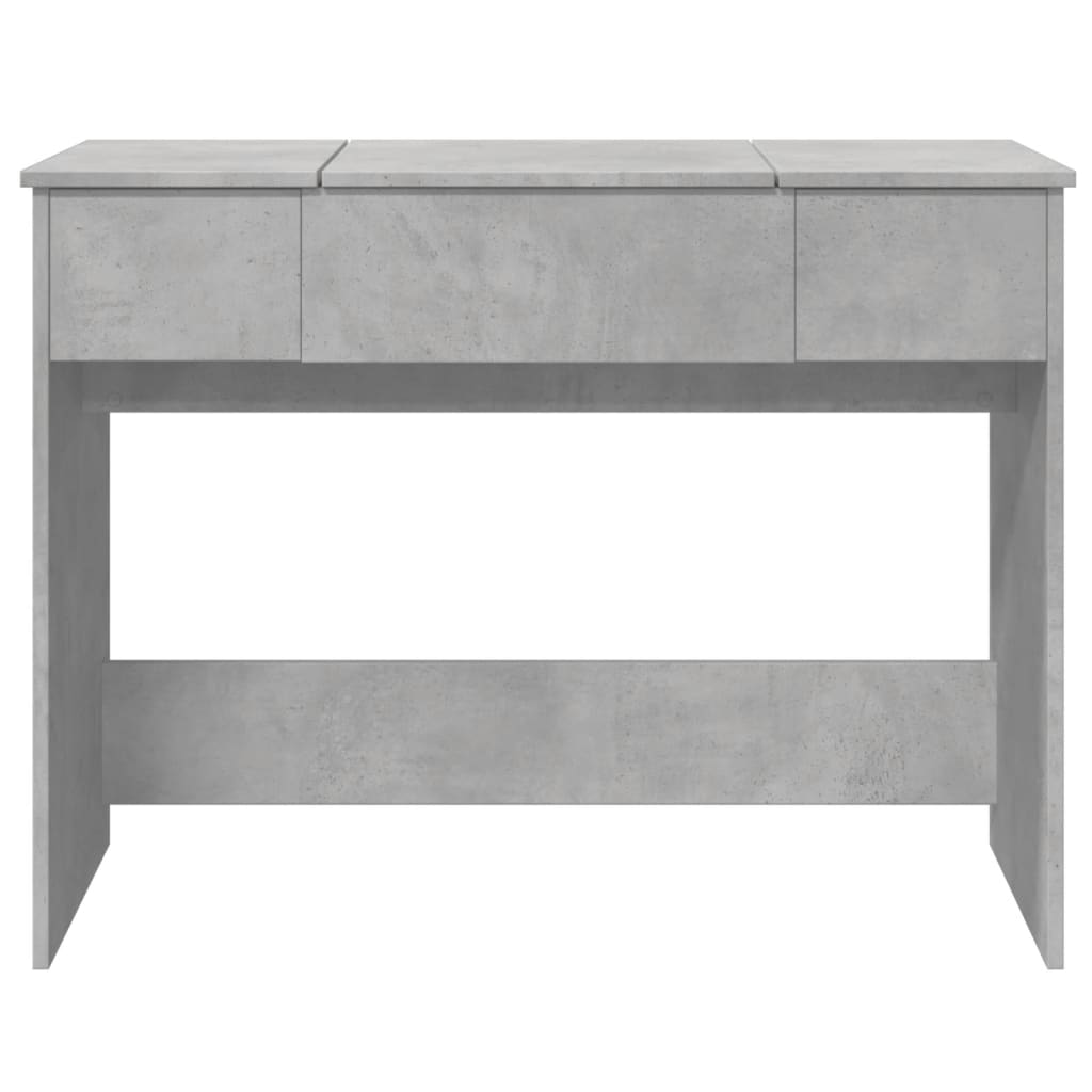 vidaXL Dressing Table with Mirror Concrete Grey 100x45x76 cm