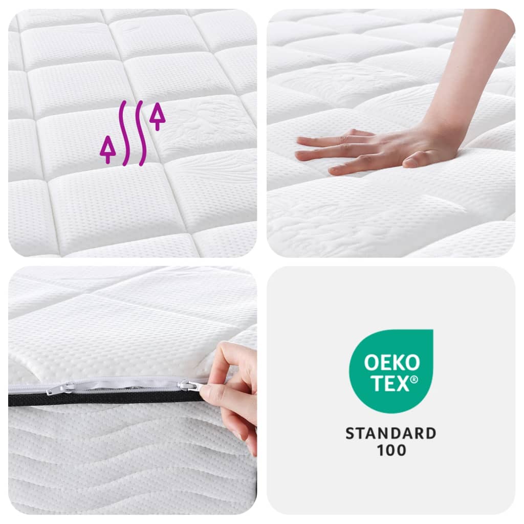 vidaXL Pocket Spring Mattress Medium Plus 100x200 cm