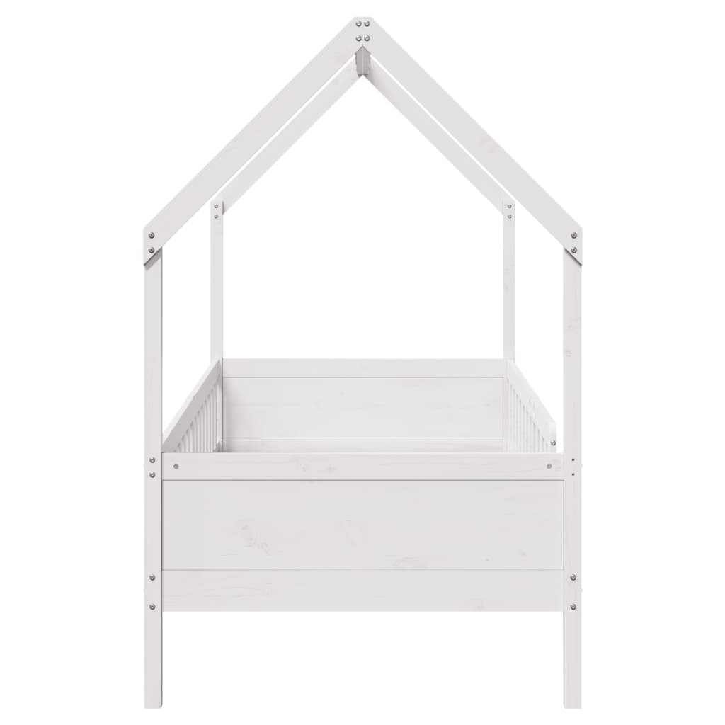 vidaXL Kids' House Bed Frame without Mattress White 80x200 cm Pine