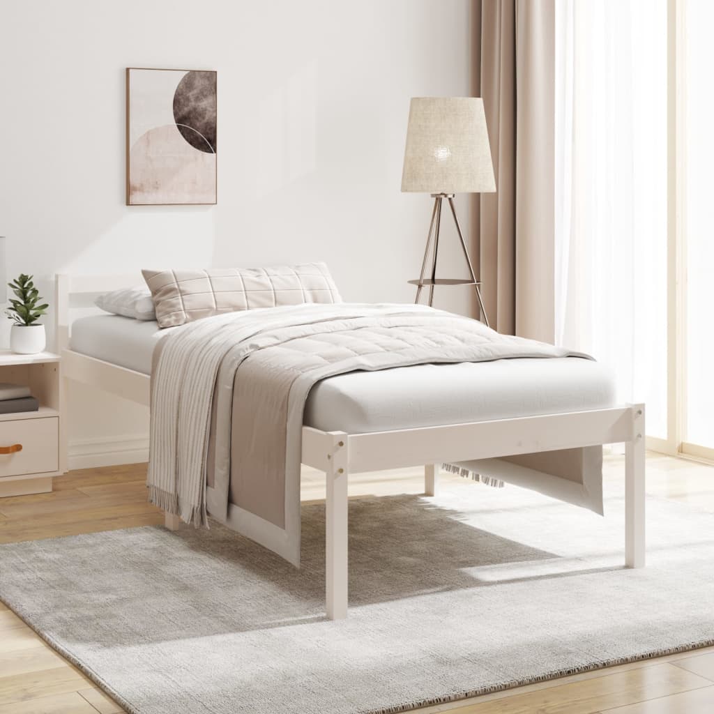 vidaXL Senior Bed without Mattress White 90x190 cm Single