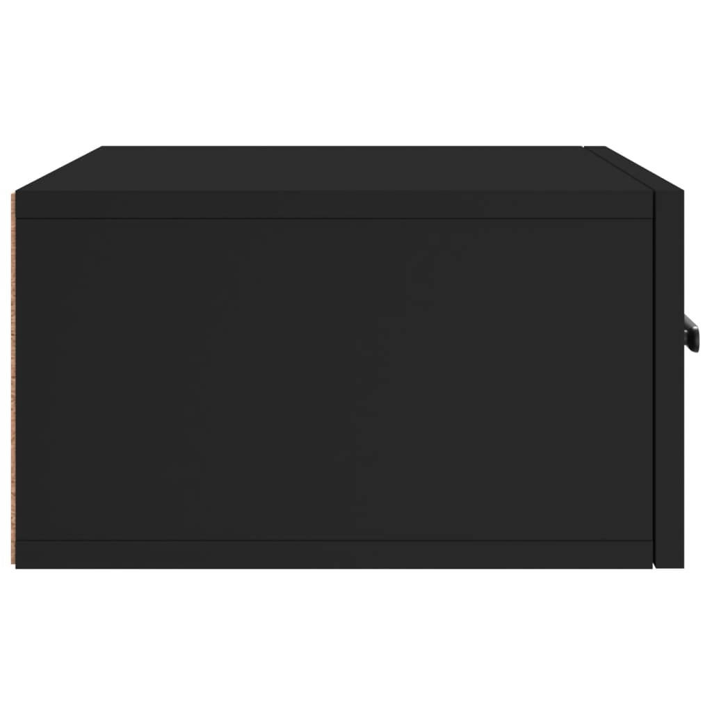 vidaXL Wall-mounted Bedside Cabinet Black 35x35x20 cm