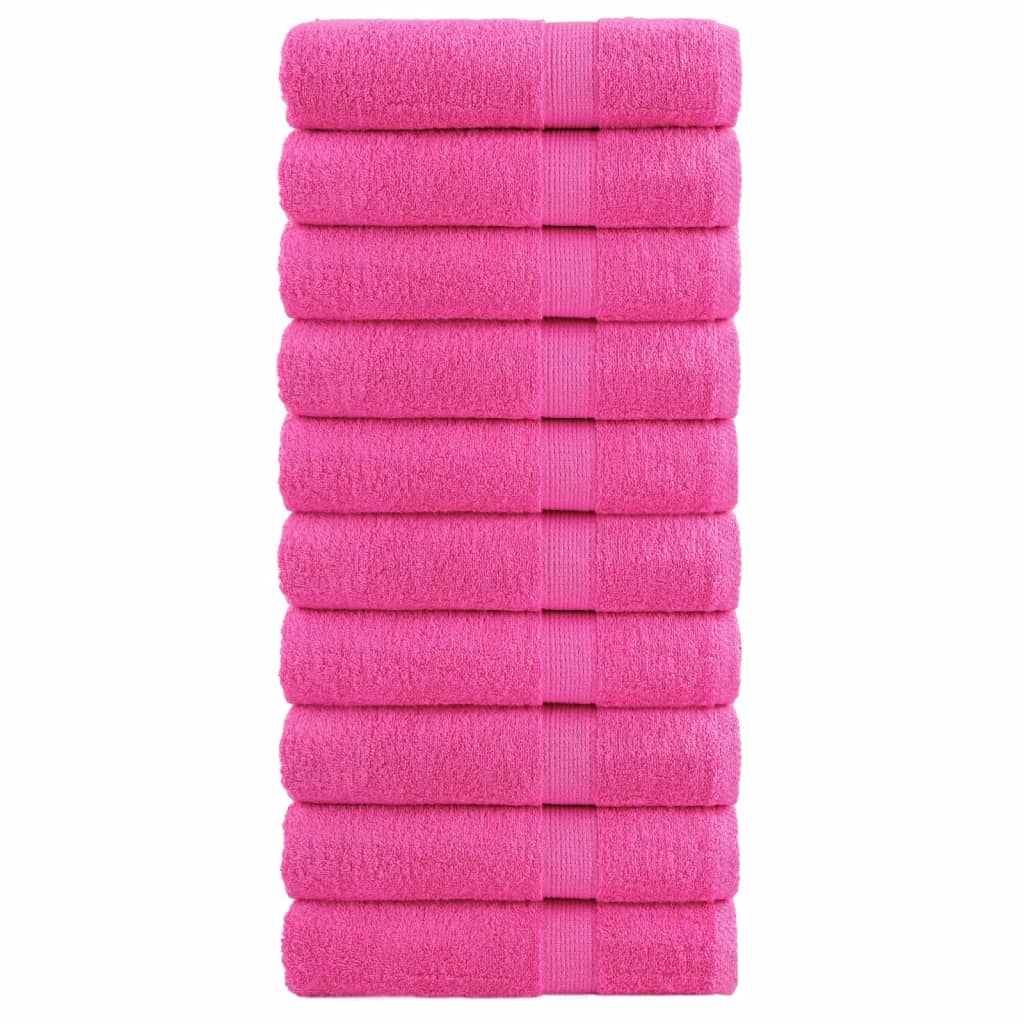 vidaXL Premium Shower Towels SOLUND 10 pcs Pink 70x140 cm 600 gsm