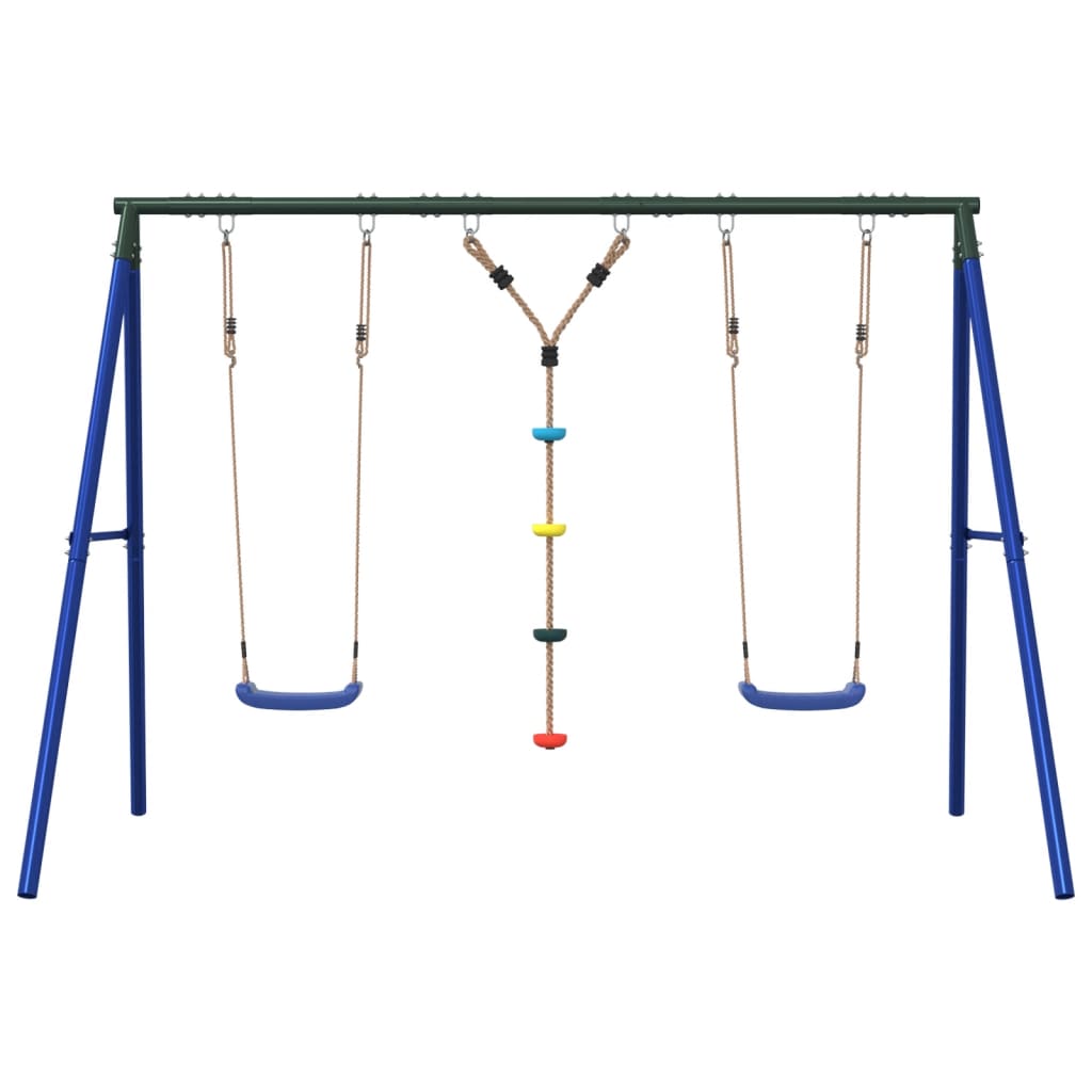 vidaXL Outdoor Swing Set with Swings and Disc Swing