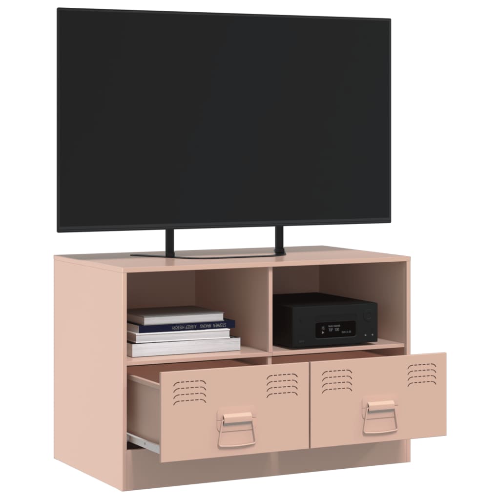 vidaXL TV Cabinet Pink 67x39x44 cm Steel