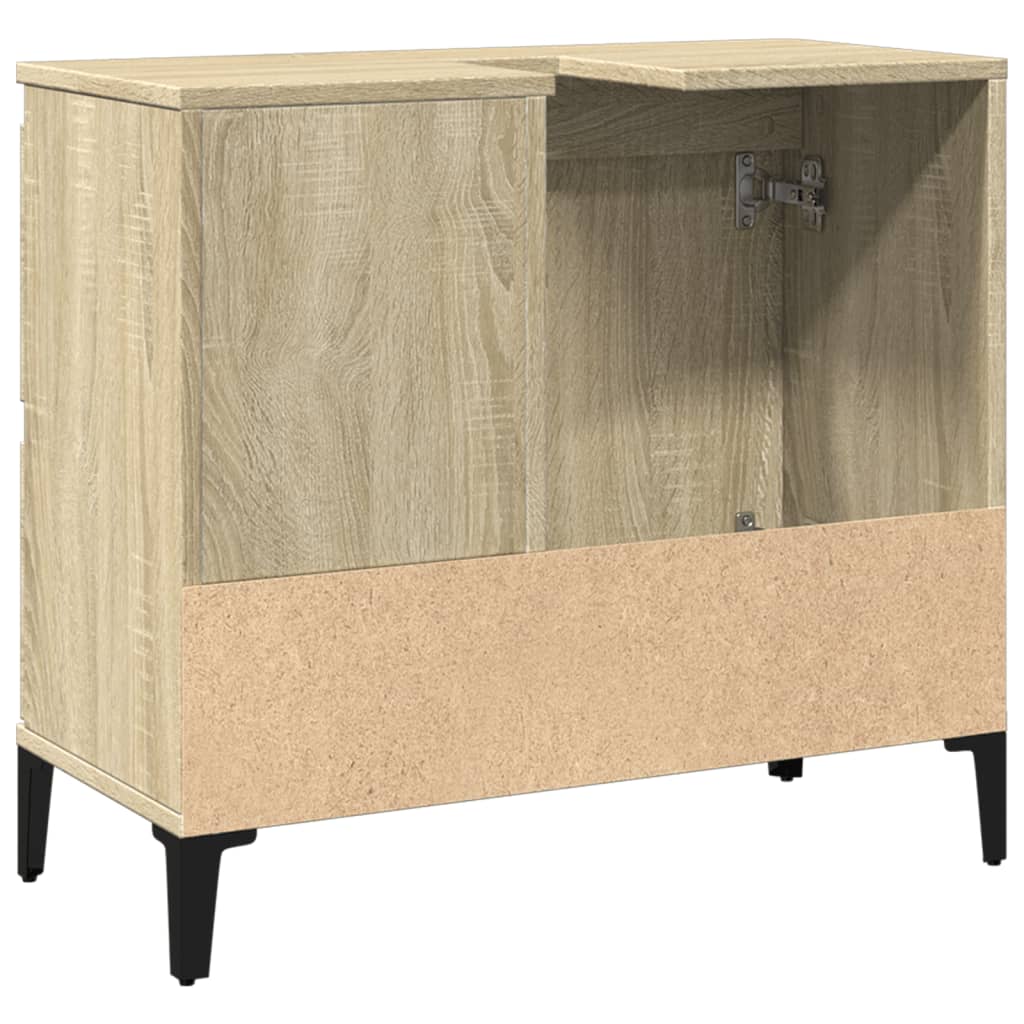 vidaXL Bathroom Cabinet Sonoma Oak 65x33x60 cm Engineered Wood