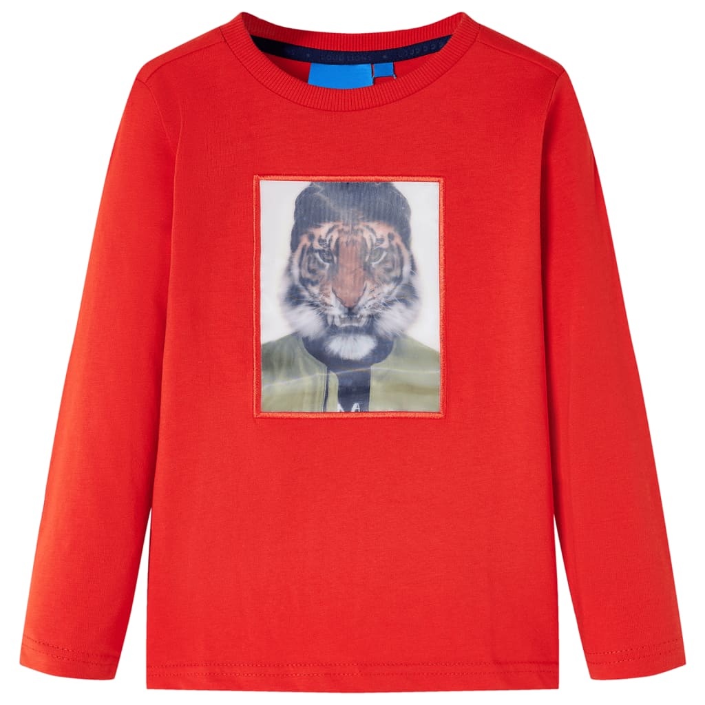 Kids' T-shirt with Long Sleeves Red 128