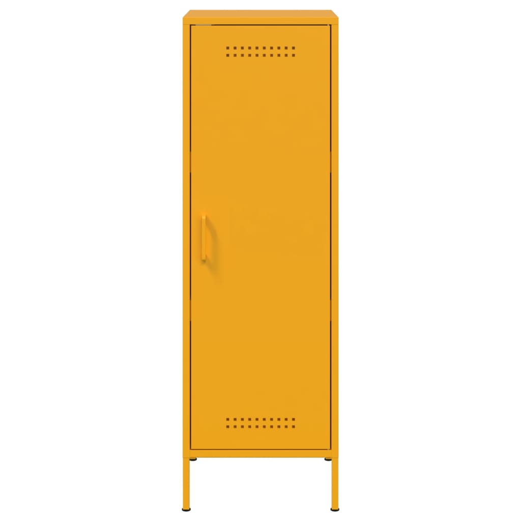 vidaXL Highboard Mustard Yellow 36x39x113 cm Steel