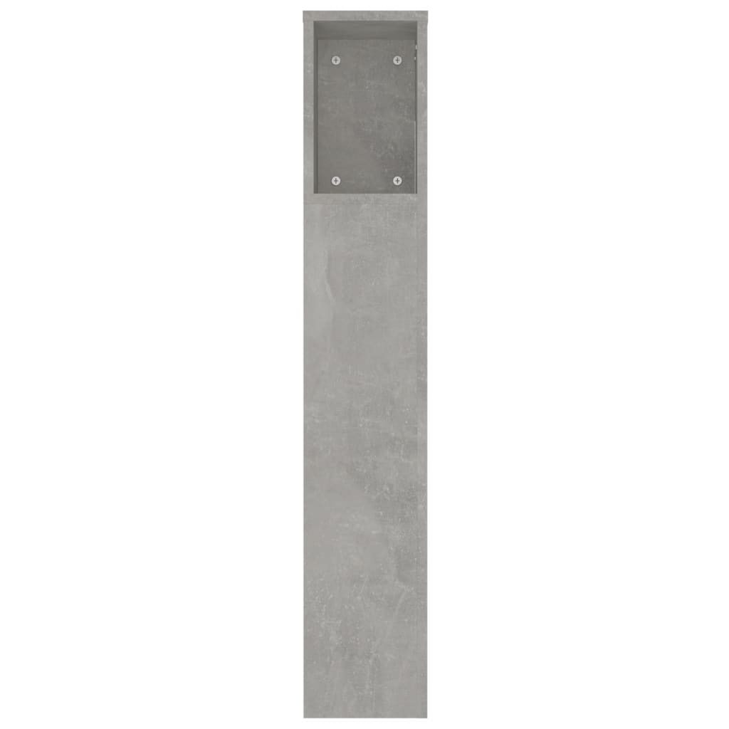 vidaXL Headboard Cabinet Concrete Grey 220x18.5x104.5 cm