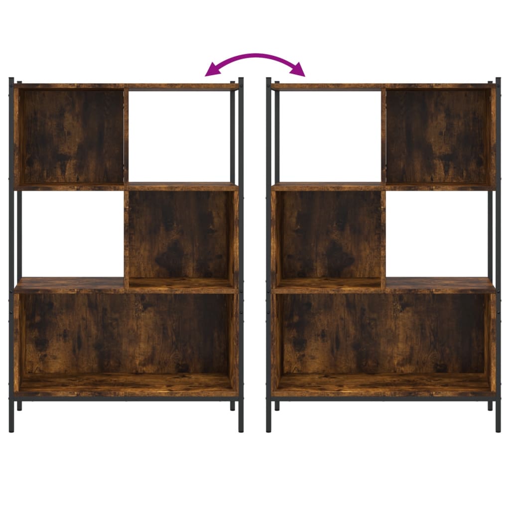 vidaXL Bookcase Smoked Oak 72x28x109 cm Engineered Wood